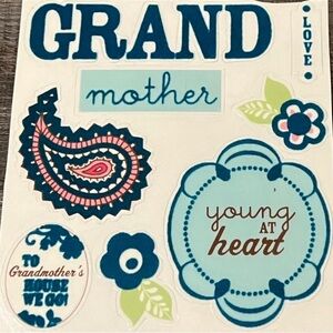💞 New Velvet Grandmother Scrapbook Craft Stickers